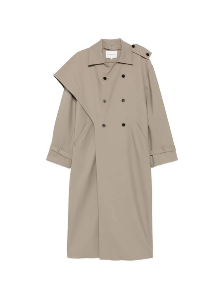  Viktoria Chan Larissa Oversized Double-breasted Wool Coat - Grey 