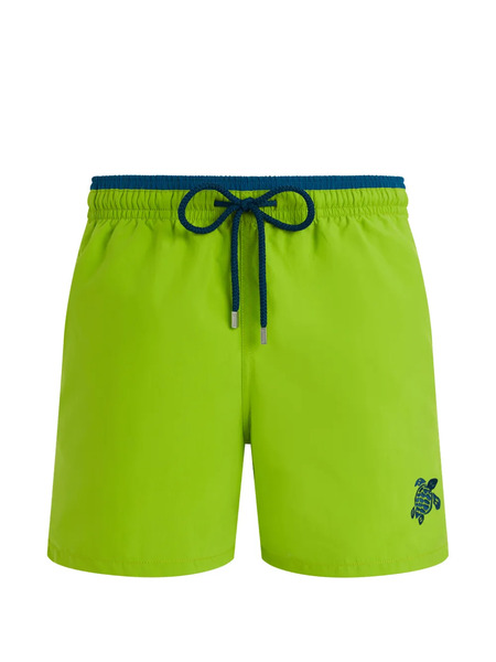  Vilebrequin Drawstring Embroidered-logo Swim Shorts - Green 