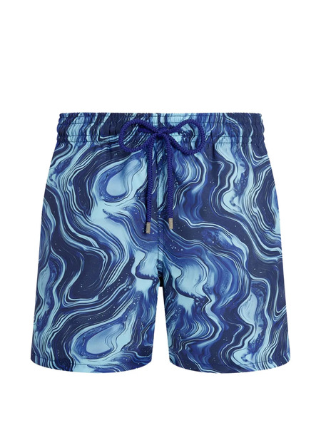  Vilebrequin Drawstring Patterned Swim Shorts - Blue 