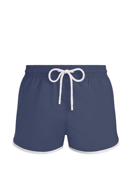 Vilebrequin Drawstring Turtle-embroidery Swim Shorts - Blue 