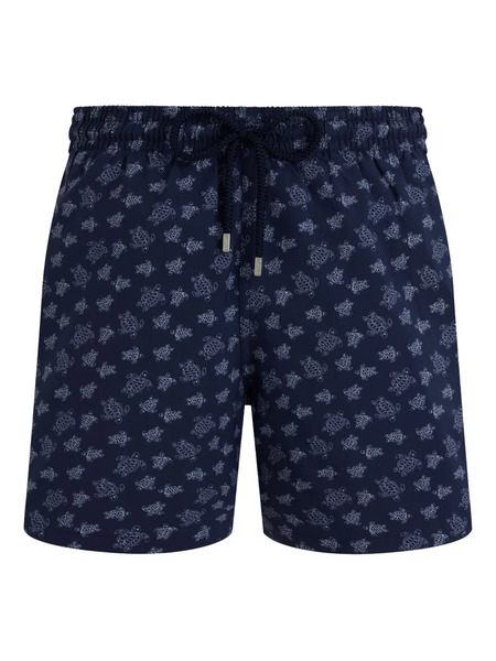  Vilebrequin Drawstring Turtle-print Swim Shorts - Blue 