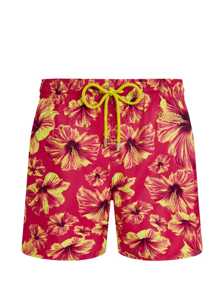  Vilebrequin Floral-print Swim Shorts - Red 