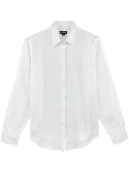  Vilebrequin Fondant Linen Shirt - White 