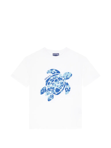  Vilebrequin Kids Big Turtle T-shirt - White 