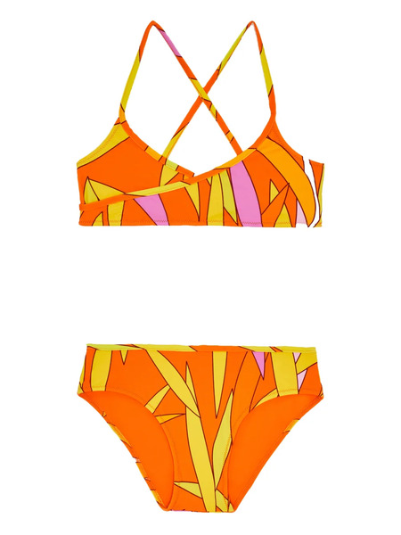  Vilebrequin Kids Geometric-pattern Bikini - Orange 