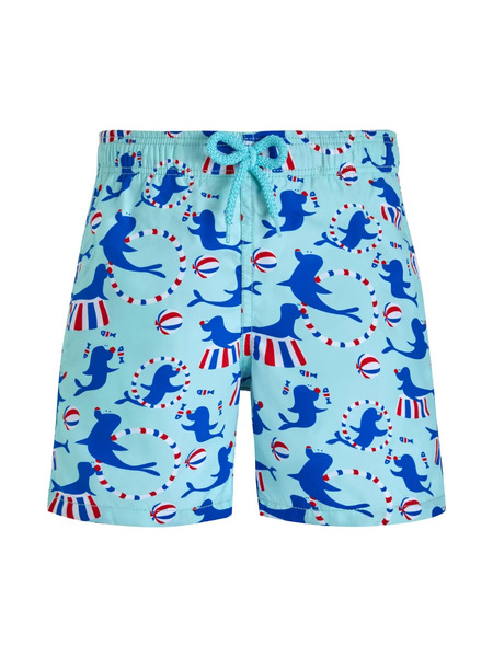  Vilebrequin Kids Jim Graphic-print Swim Trunks - Blue 