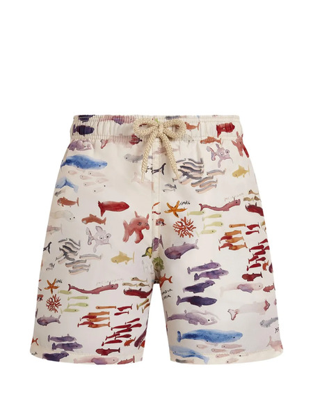  Vilebrequin Kids Printed Swim Shorts - Neutrals 