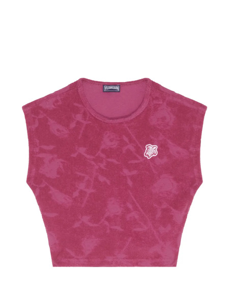  Vilebrequin Kids Terry Embroidered-logo Top - Pink 