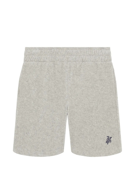  Vilebrequin Kids Turtle-embroidered Shorts - Grey 