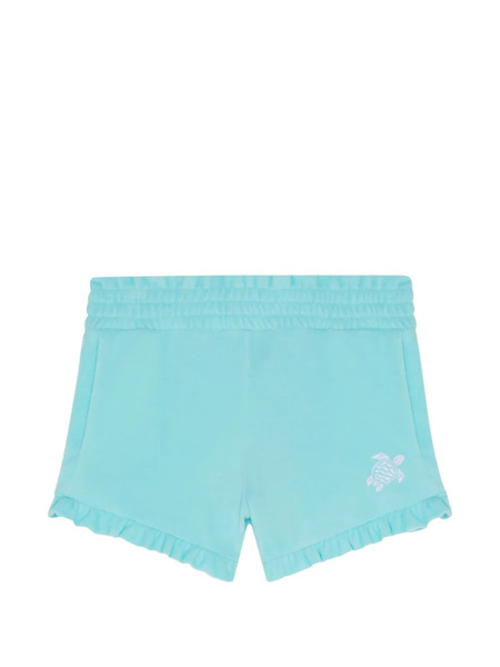  Vilebrequin Kids Turtle-embroidered Terry Shorts - Blue 