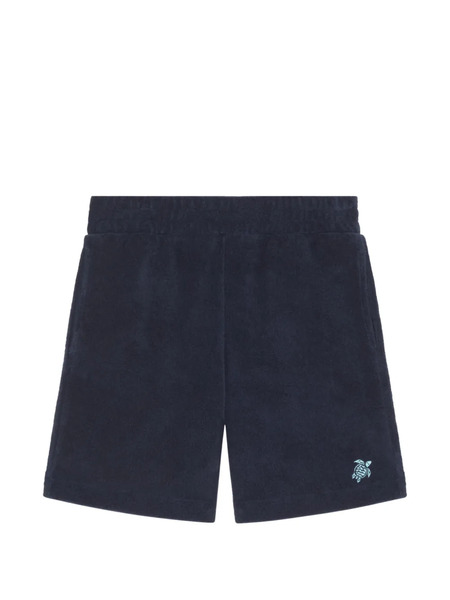  Vilebrequin Kids Turtle-embroidered Terry Shorts - Blue 