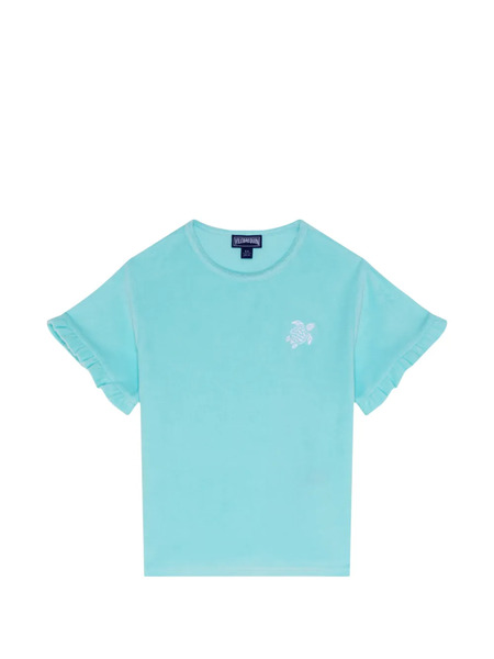  Vilebrequin Kids Turtle-embroidered Terry T-shirt - Blue 