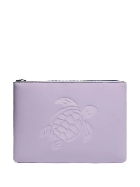  Vilebrequin Turtle Embossed Clutch - Purple 