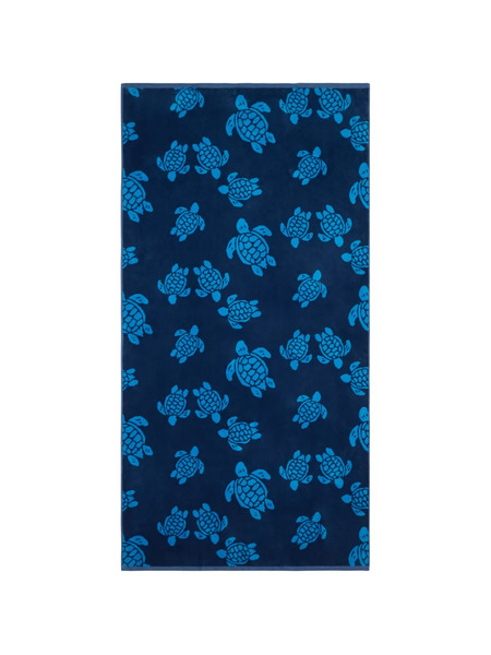  Vilebrequin Turtle Jacquard Beach Towel - Blue 