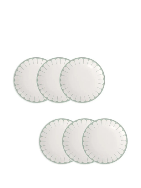  Villeroy & Boch Scalloped-edge Plate Set - Green 
