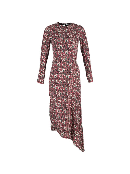  Vilshenko Asymmetric Printed Dress - Red 