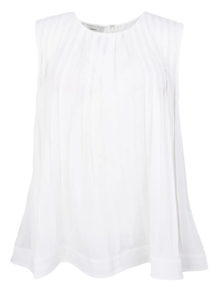  Vince A-line Pleated Top - White 