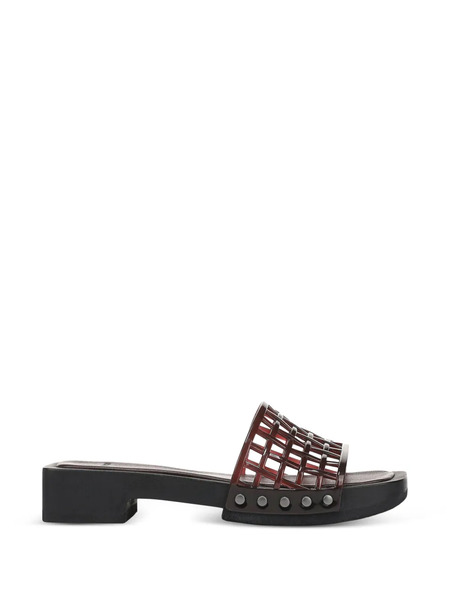  Vince Barbara Mesh Stud Sandals - Brown 