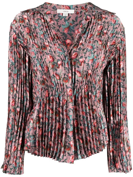  Vince Berry Blooms Pleated Shirt - Multicolour 