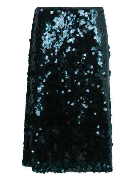  Vince Bias Sequin-embellished Midi Skirt - Green 