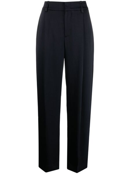  Vince Box-pleat High-waisted Trousers - Blue 