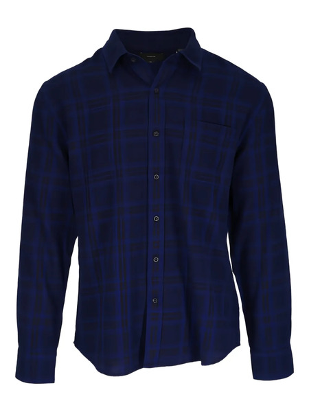  Vince Checked Woven Shirt - Blue 