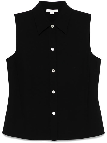 Vince Crepe Shirt - Black 