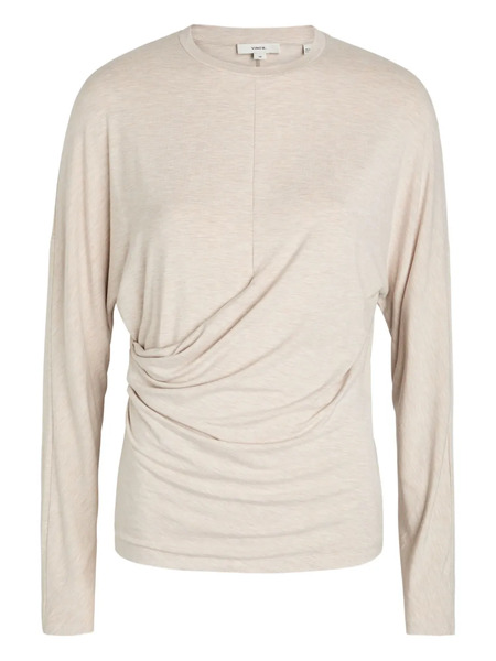  Vince Draped Long-slevee T-shirt - Neutrals 