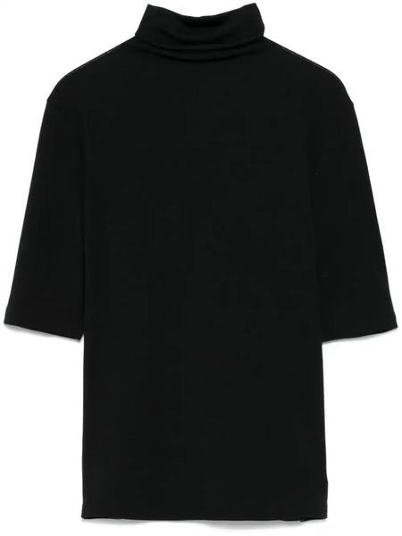  Vince Elbow-sleeve Roll-neck Top - Black 