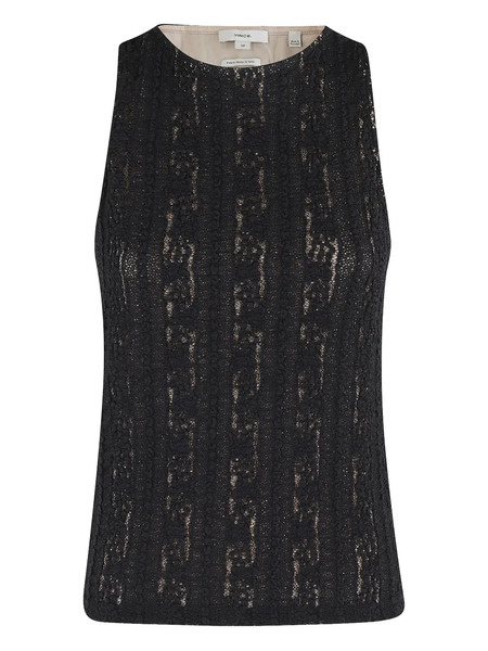  Vince Lace-pattern Vest - Black 