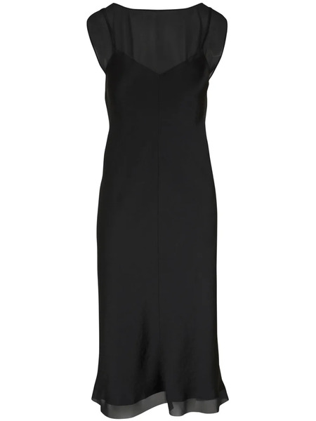  Vince Layered-effect Chiffon Dress - Black 