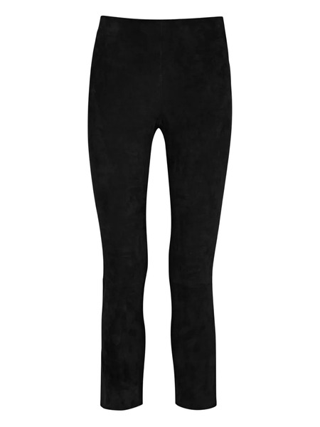  Vince Leather Cropped Trousers - Black 