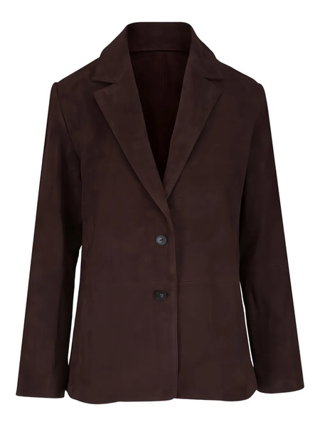  Vince Long-sleeve Suede Jacket - Brown 