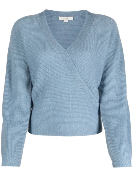  Vince Long-sleeve Wrap Jumper - Blue 