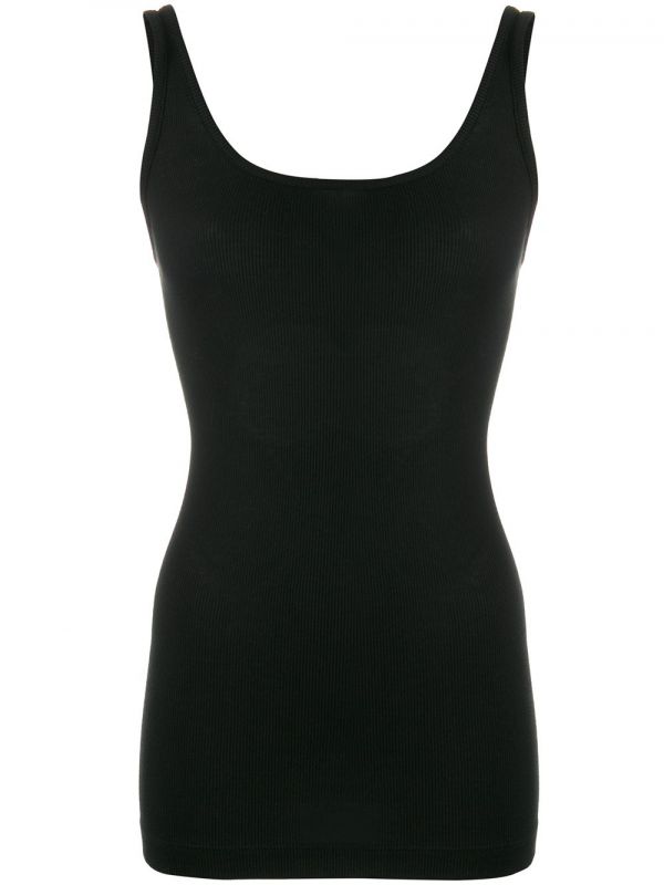  Vince Ribbed Tank Top - Black 