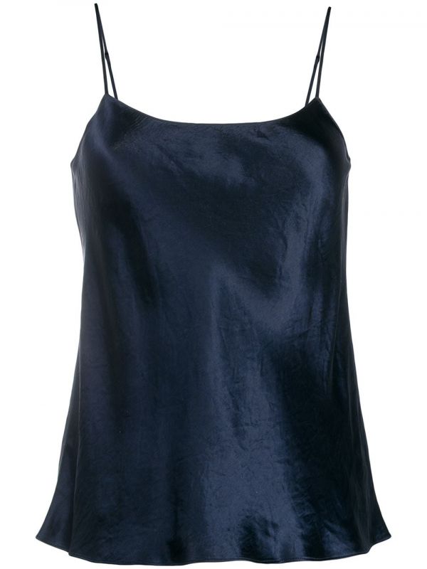  Vince Satin Camisole Top - Blue 