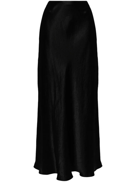  Vince Satin Maxi Skirt - Black 