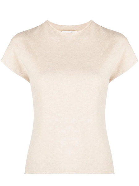  Vince Short-sleeve Knit Top - Neutrals 