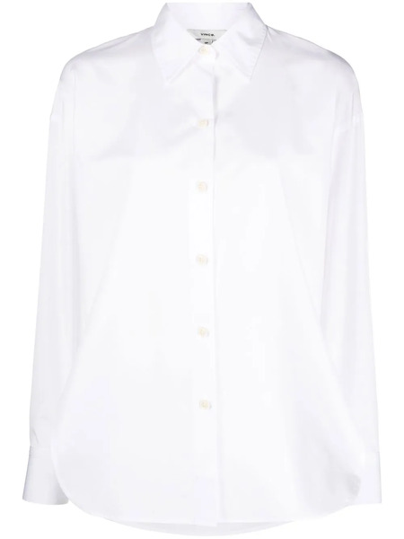 Vince Side-slit Cotton Shirt - White 