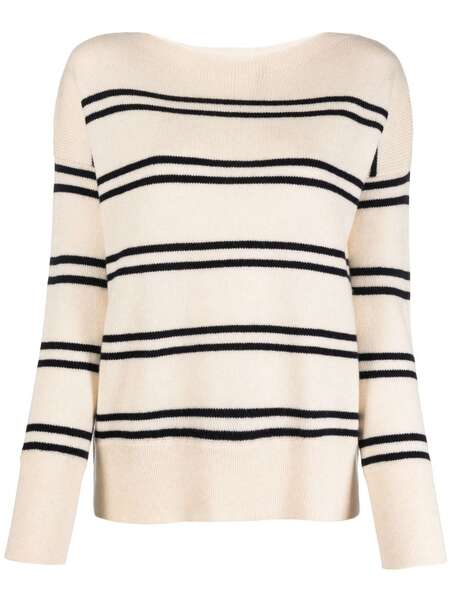  Vince Striped Crew-neck Jumper - Neutrals 