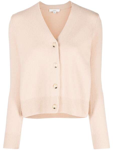  Vince V-neck Cashmere Cardigan - Neutrals 