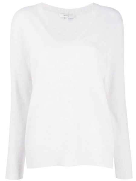  Vince Weekend V Neck Jumper - White 