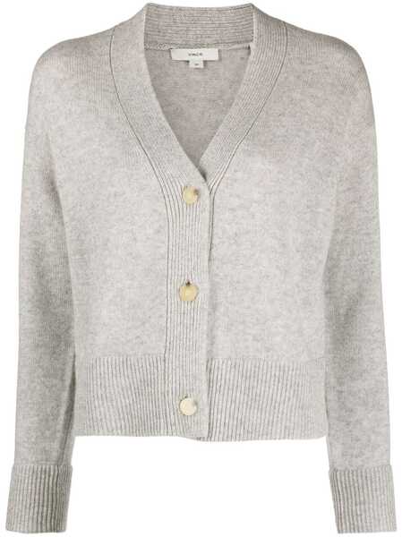  Vince Wool-cashmere Blend Cardigan - Grey 