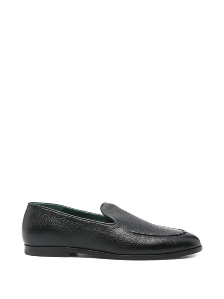  Vinny's Marcel Grained-leather Loafers - Black 