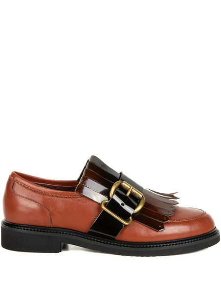  Viola Ricci Fringed-buckle Loafers - Brown 