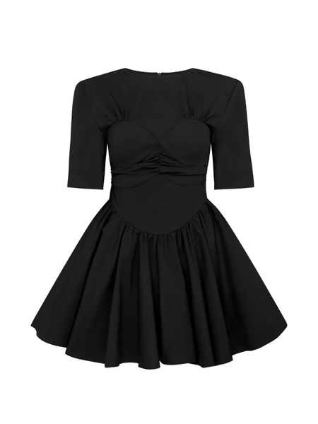  Violante Nessi Timothee Twisted-bodice Mini Dress - Black 