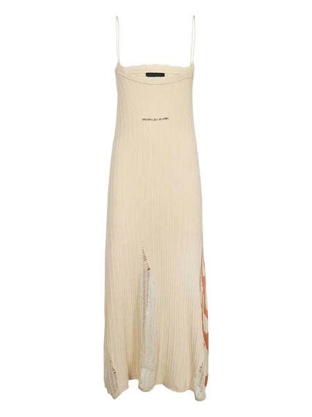  Vision Of Super Flame-print Midi Dress - Neutrals 