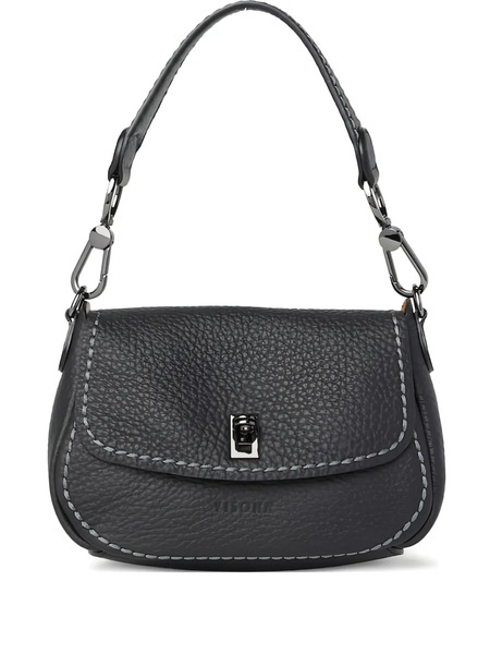  Visona` Leather Shoulder Bag - Black 