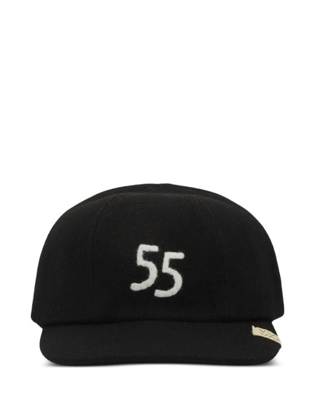  Visvim '55' Embroidered Flat-brim Baseball Cap - Black 