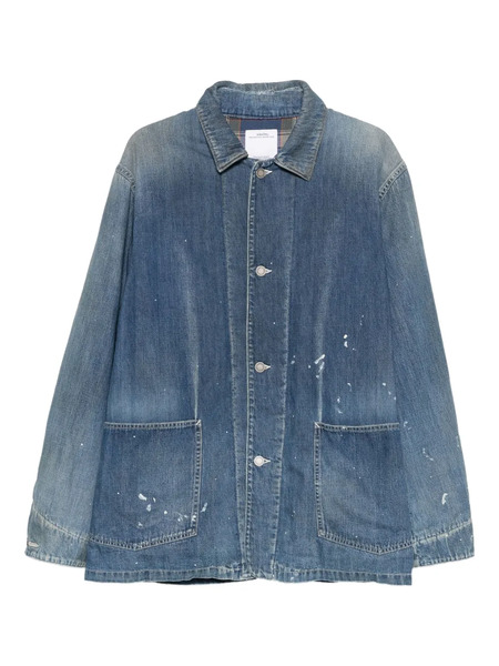  Visvim Patch-pocket Denim Overcoat - Blue 